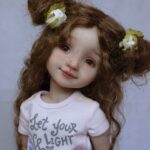 ruby red doll light brow curl hair