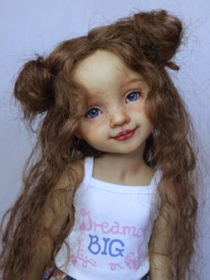 ruby red doll light brow hair