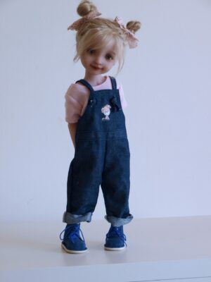 ruby red doll white hair and blue pants